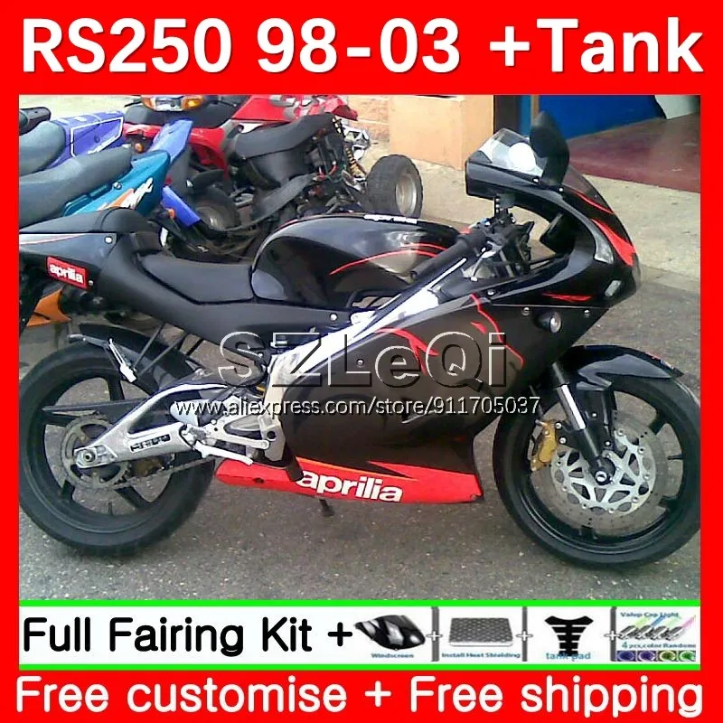 Black Grey RS250RR For Aprilia RS 250 RS-250 RS250 RR 98 99 00 01 02 03 18No.36 RSV250 1998 1999 2000 2001 2002 2003 Fairings