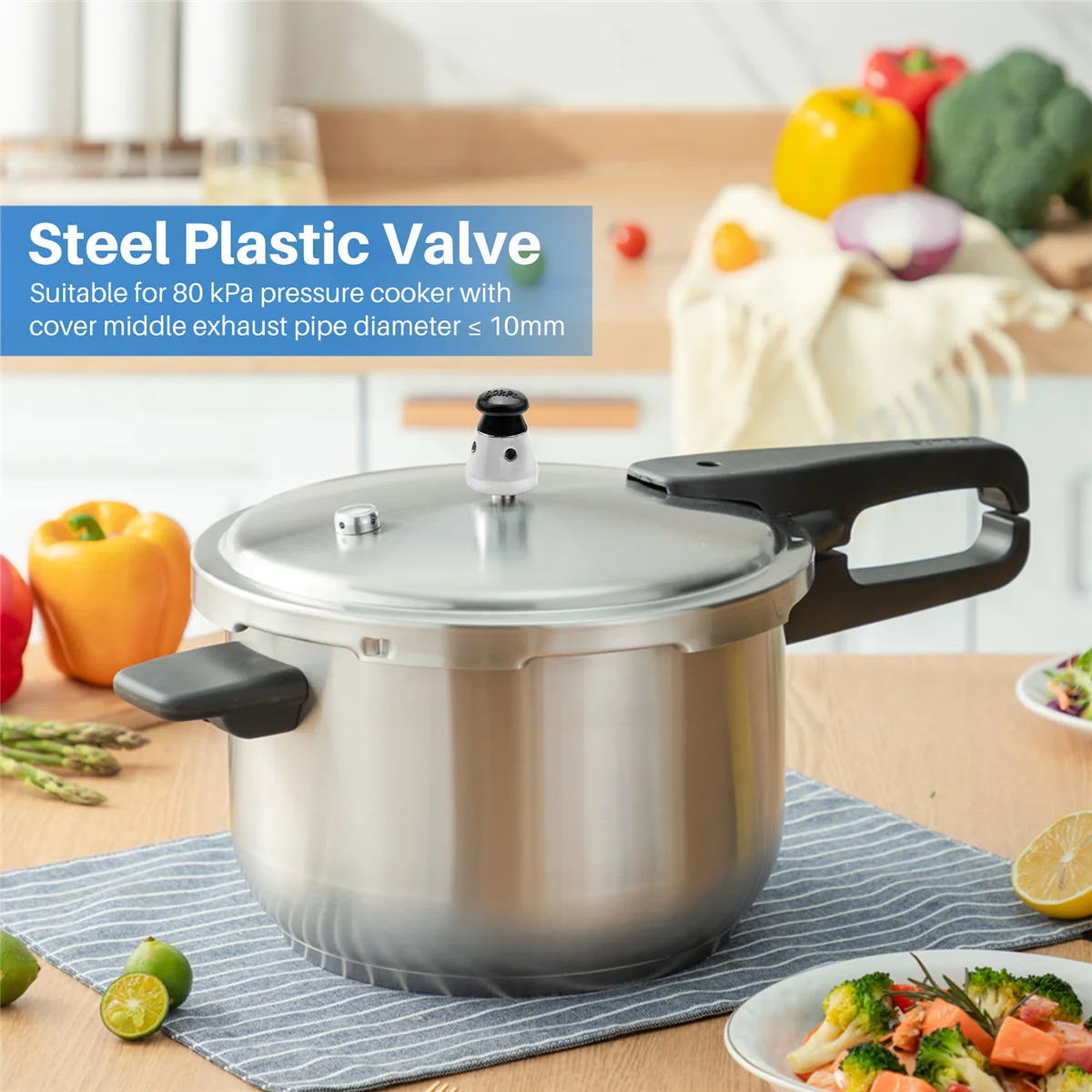Válvula de repuesto de plástico metálico para olla a presión