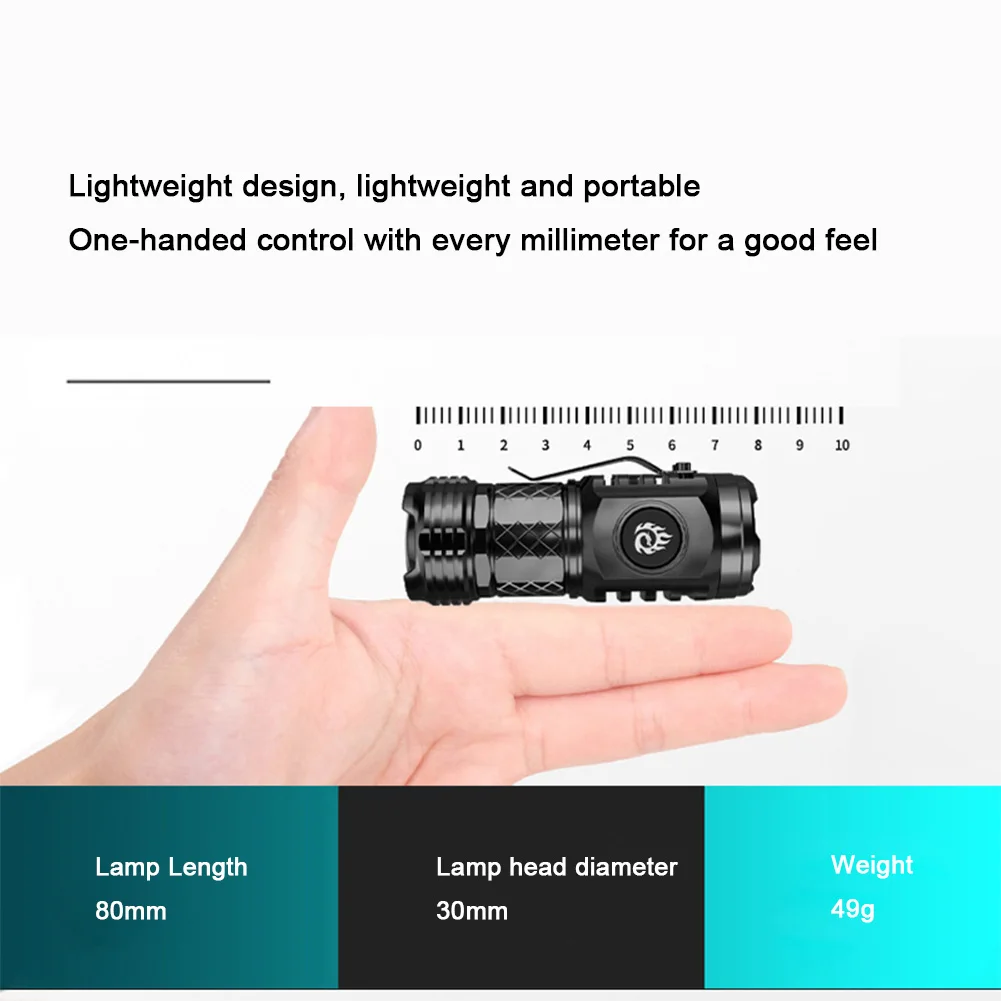 High Power LED Flashlight Torch 20W Long Range Torch Waterproof Portable LED Tactical Flashlight for Camping Fishing