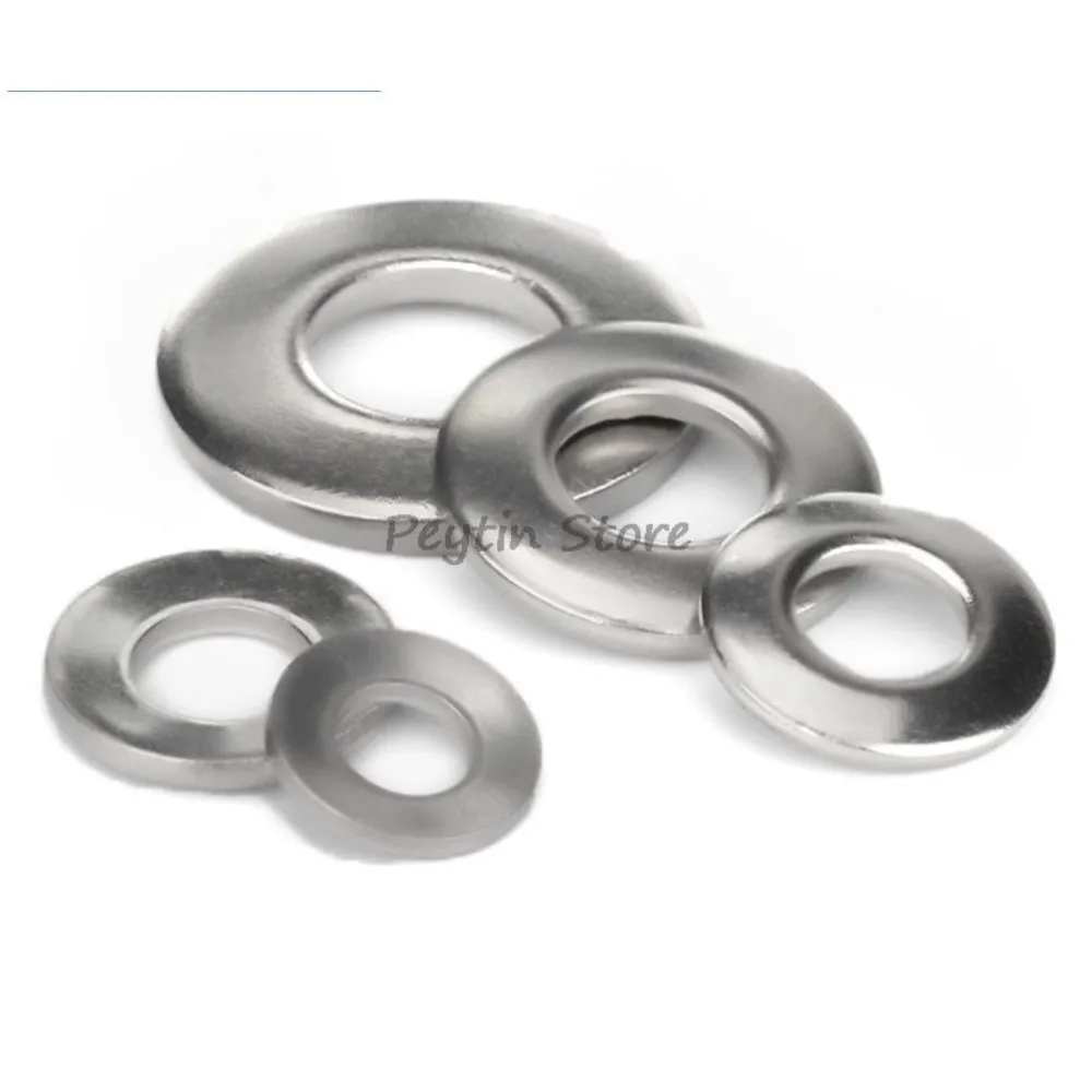 1/2/5/10/20/50Pcs M3~M24 304 Stainless Steel Dished Elastic Washer Conical Washer Saddle Concave Bowl Gasket