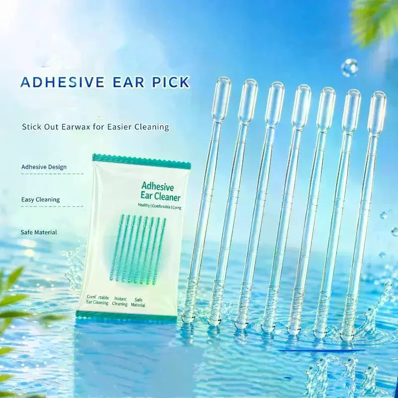 24Pcs Silicone Reusable Ear Swabs Soft Ear Cleaner Sticky Ear Swabs Sticky Earwax Remover Stick Adults