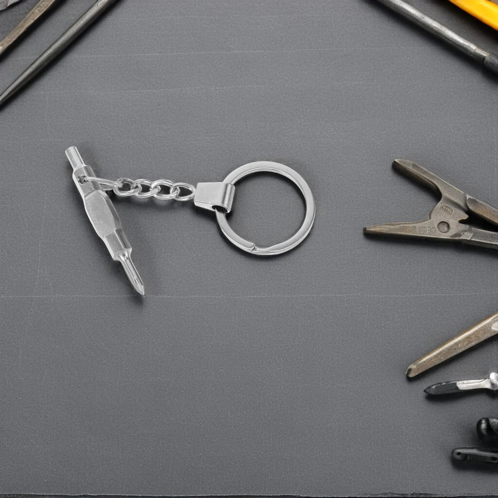 Set di Cacciaviti di Precisione in Lega Portatile per Riparazione Fingerboard, Dispositivo di Manutenzione per Skateboard da Dito, Argento