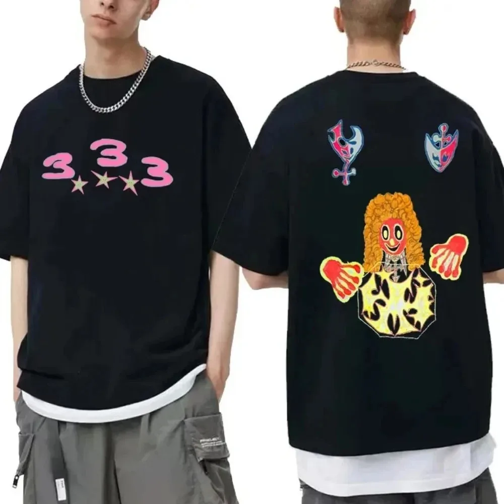 Bladee 333 Hip Hop Trend Skate Drain Gang Men Cotton T Shirt Funny Hipster Tshirt Men Women Tee Fashion  Sense T-Shirts Tops