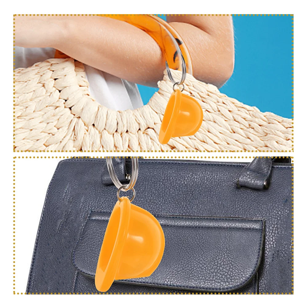 

6pcs Construction Hat Keychain Vintage Keychains Bag Pendant Backpack Cool Keyrings Hanging Accessories Plastic Zinc