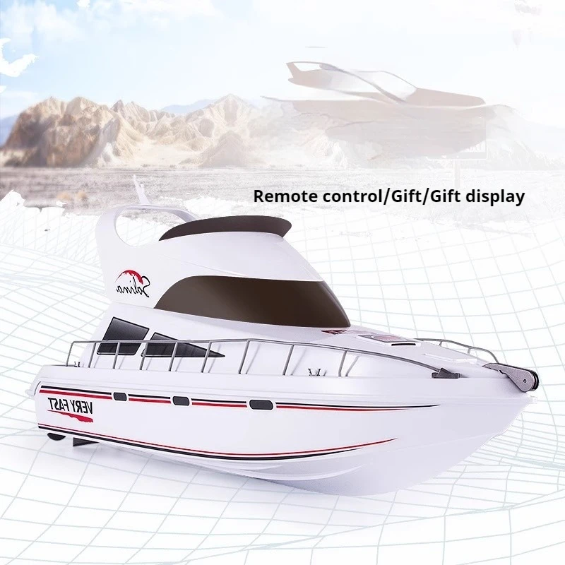 2.4G Mini Giocattoli Heng Lungo RC Barca Da Corsa Yacht Ad Alta Velocità 20KM/H Nave Modello di Controllo Remoto Servomotore Giocattolo Regalo per I Ragazzi