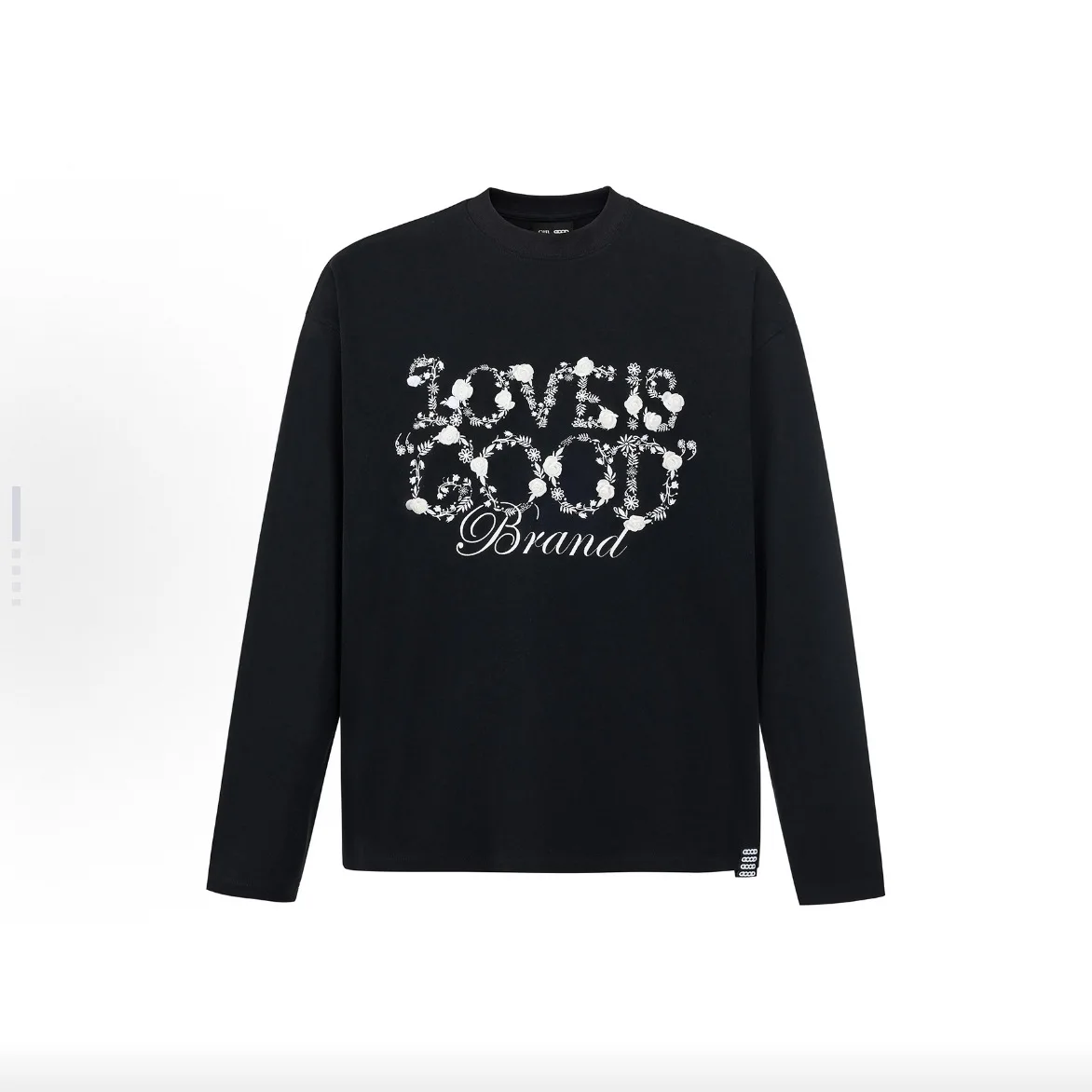 Goodbrand New 2026 High-Quality GOOD Long-Sleeve Floral Bird-Patterned 3D Design Light Luxury Fashion T-Shirt