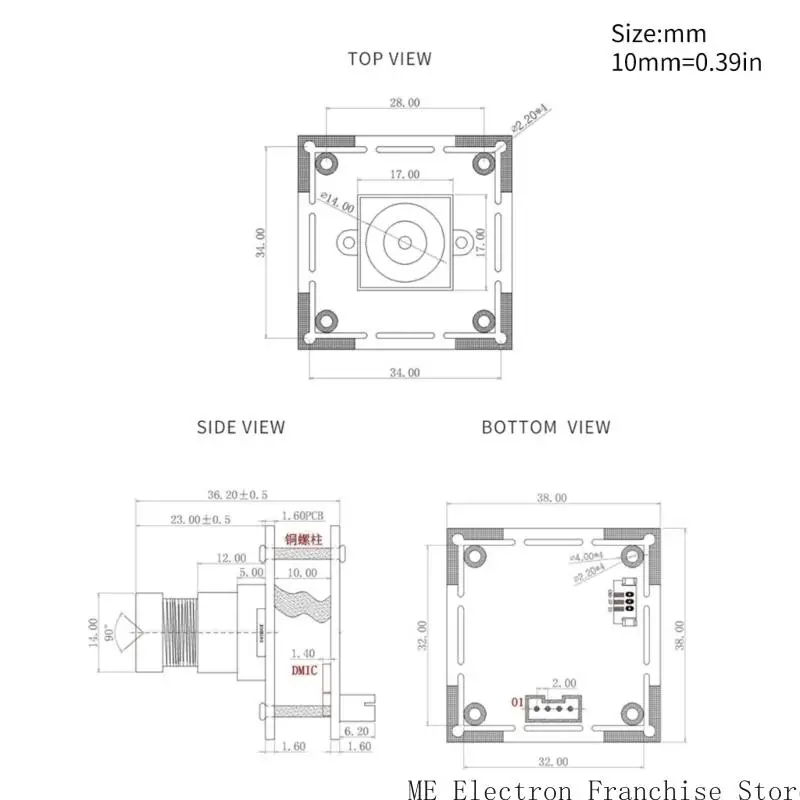 T5EA 4K 30FPS модуль камеры IMX586 Sensoring 12MP Resolution 4K 30FPS интегрированные 2MIC