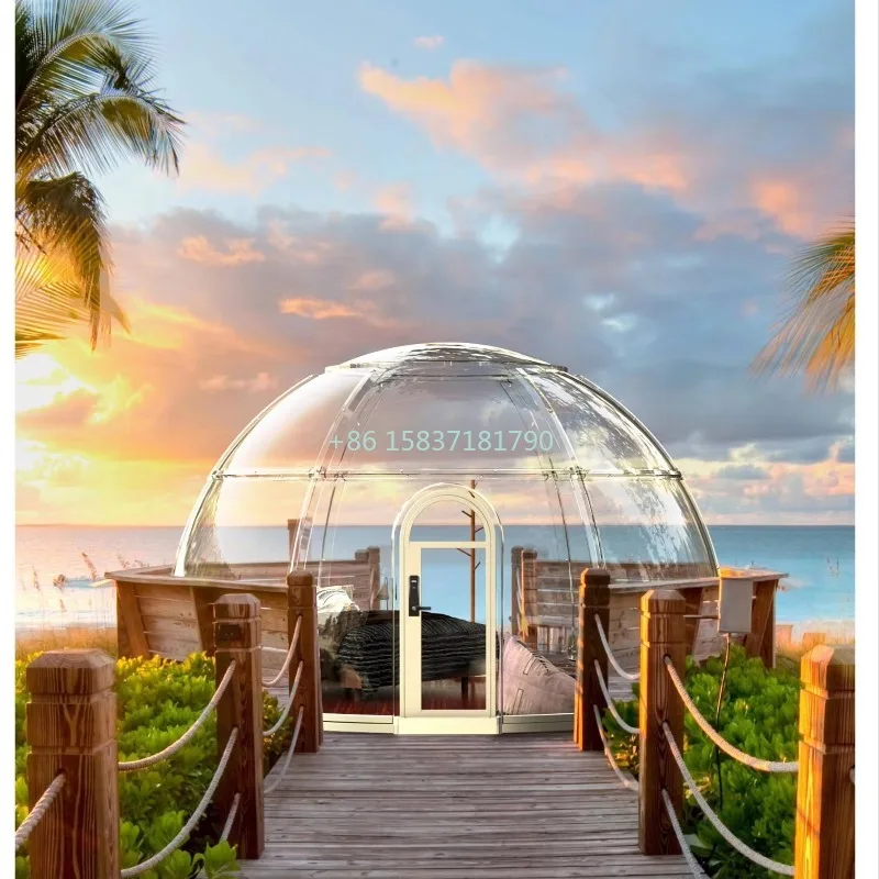 

Large Outdoor Starry Sky Room Container Bubble Dome Panoramic Transparent Polycarbonate Starry Sky Room House for Hotels Parks