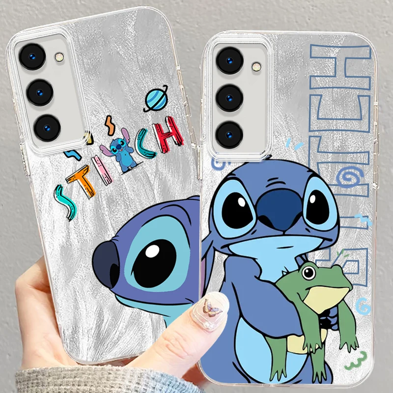 

Disney Anime Stitch Cute For Samsung S24 S23 S21 FE Plus Ultra A03 A25 A23 A22 A21S A15 A14 A12 5G Feather Yarn Back Phone Case