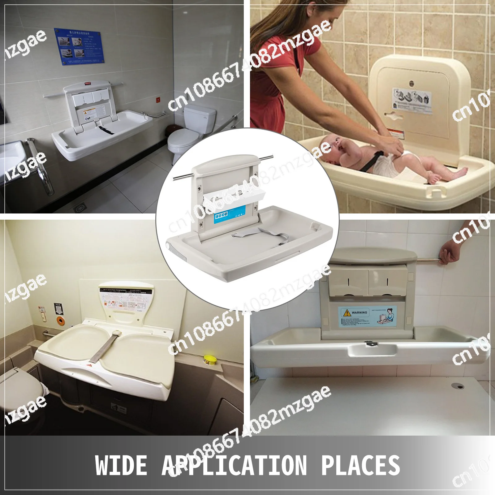 Baby Changing Station Commercial Wall Mounted Baby Diaper Changing Table Fold Down Vertical Restrooms Baby Changing Table