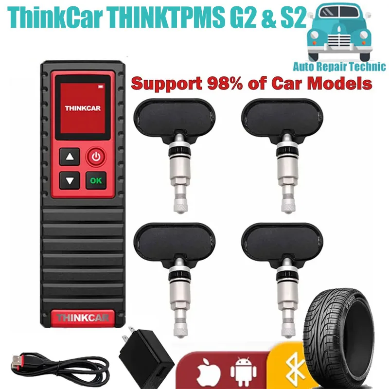 ThinkCar THINKTPMS G2 & S3 2 in1 Car Tire Pressure Diagnosis Tool 315MHz 433MHz Autimotive TPMS Sensor Programming Learning