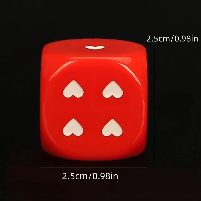 2/4/5pcs Dice, 2.5cm Rounded Corner 6-Sided Acrylic Dice, Sturdy & Practical, Lucky Dice for Tabletop Games