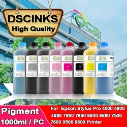 Tinta de pigmento de 1000ml para impresora Epson Stylus Pro, 4000, 4800, 4880, 7800, 7880, 9800, 9880, 7500, 7600, 9500, 9600