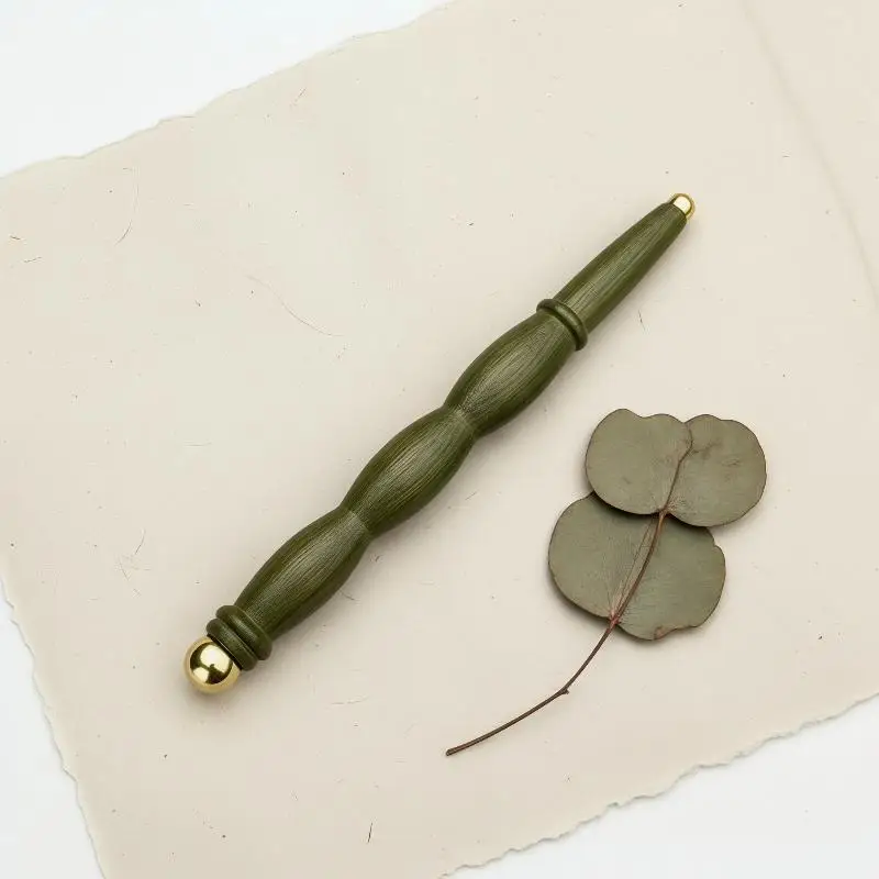 Neck Foot Wood Trigger Point Massage Gua Sha Tools Home Gym Professional Brass Reflexology Massage Tool Thai Foot Massage Stick