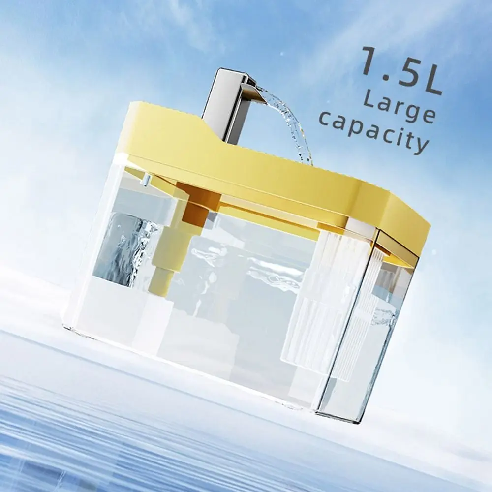 

Автоматическая поилка для домашних животных 1,5 л с прозрачным корпусом, фильтром и циркуляцией воды, большой емкости