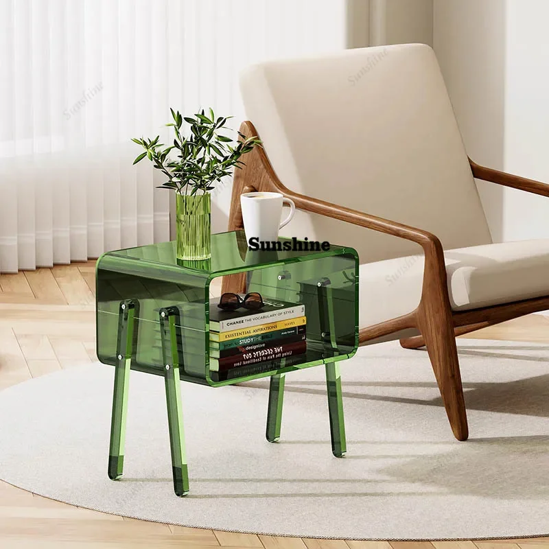 

Trendy Eclectic Nightstand Modern Nordic Minimalist Plastic Nightstand Small Cute Mesa De Cabeceira Furniture For Bedroom FT
