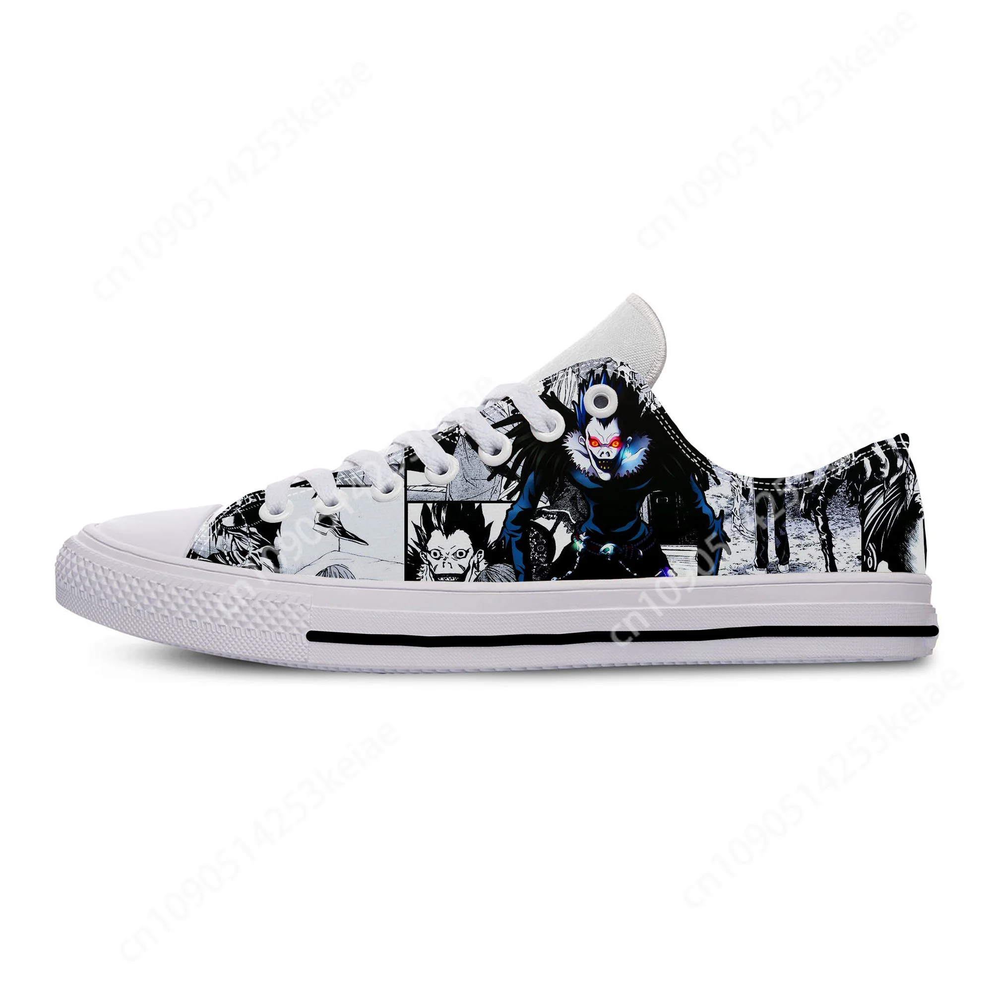 Japanese Anime Manga Cartoon Demon Death Note Ryuk Casual Cloth Shoes Low Top Lightweight Breathable 3D Print Men Women Sneakers