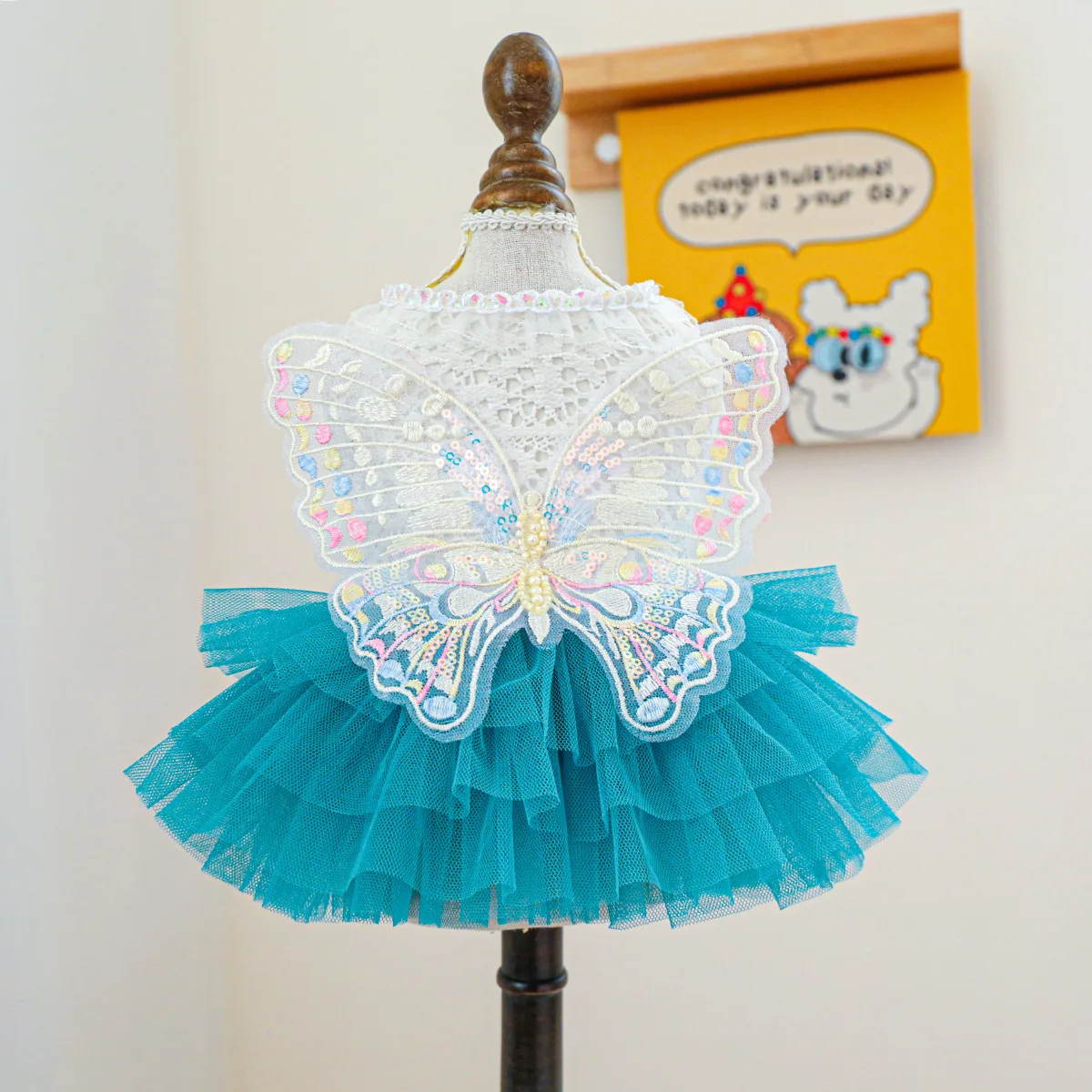 Dog Princess Dress Butterfly Lace Costumes For Dog Chihuahua Yorkie Clothes Wedding Party Cooling Vest With Rose Bows Tutu Skir