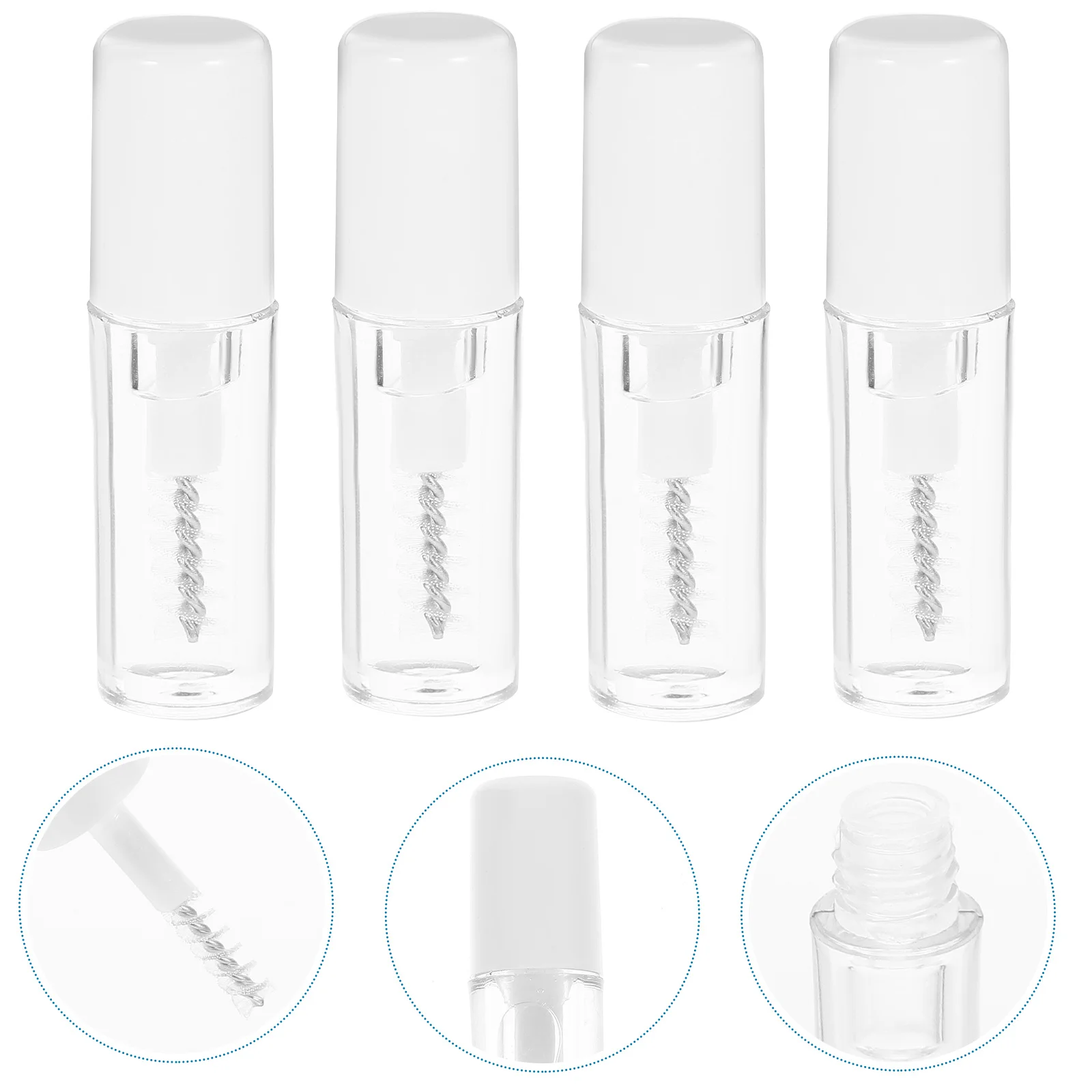 

4Pcs Clear Eyelash Fixing Liquid Lightweight Transparent Lash Setting Gel Sweat-Resistant Long-Lasting Lash Hold Eyelash Styling