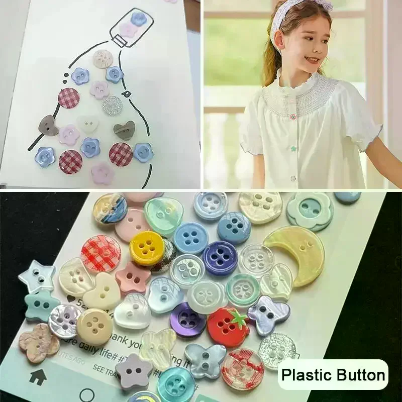 10pcs Randomly Diy Scrapbooking Cute Sewing Button Clothing Acces High Quality Product Suitable For Daily Use And Gift Giving
