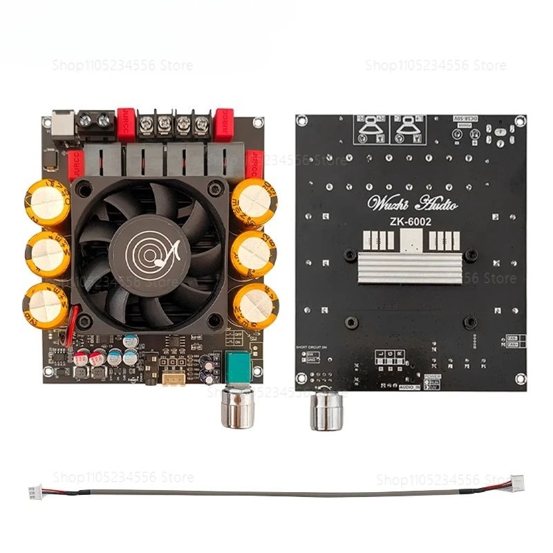 DC18-50V ZK-6002 pure post amplifier board 2.0 stereo high and low frequency adjustable amplifier 600W+600W