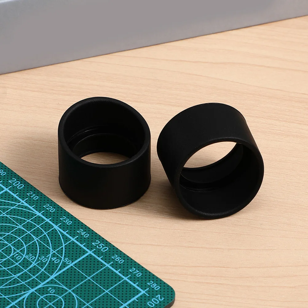 

4Pcs Microscope Eyepiece Guards Soft Rubber Eye Shields for Prolonged Use Snug Fit Compatible with Various Models Protective