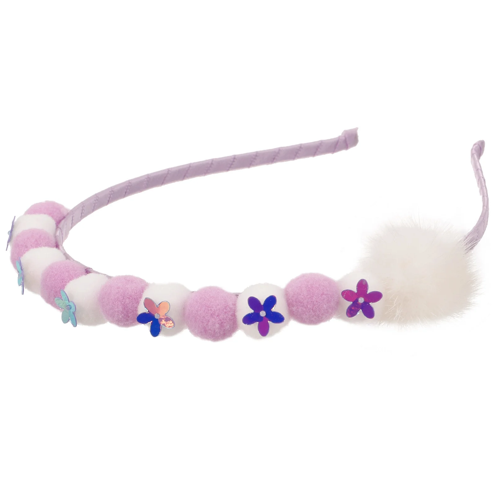 

Girl Cute Furry Ball Hair Accessories Kids Party Cosplay Festival For Girl Decorative Headband Wear Headband