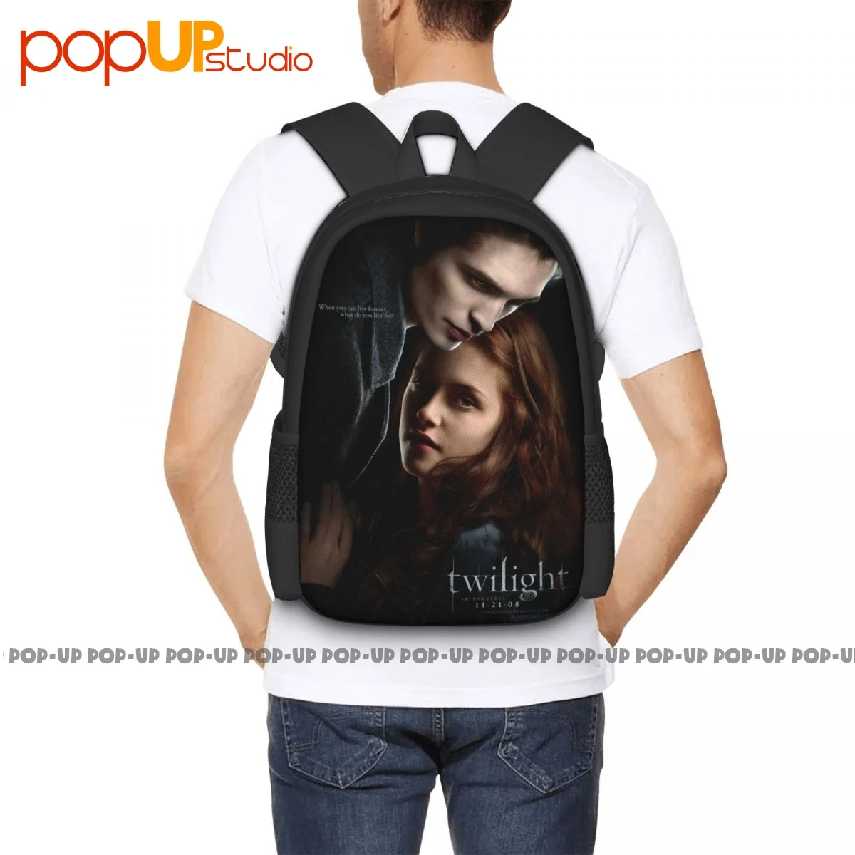 Movies The Twilight Saga Kristen Stewart Robert Pattinson Backpack Large Capacity Print Art Print