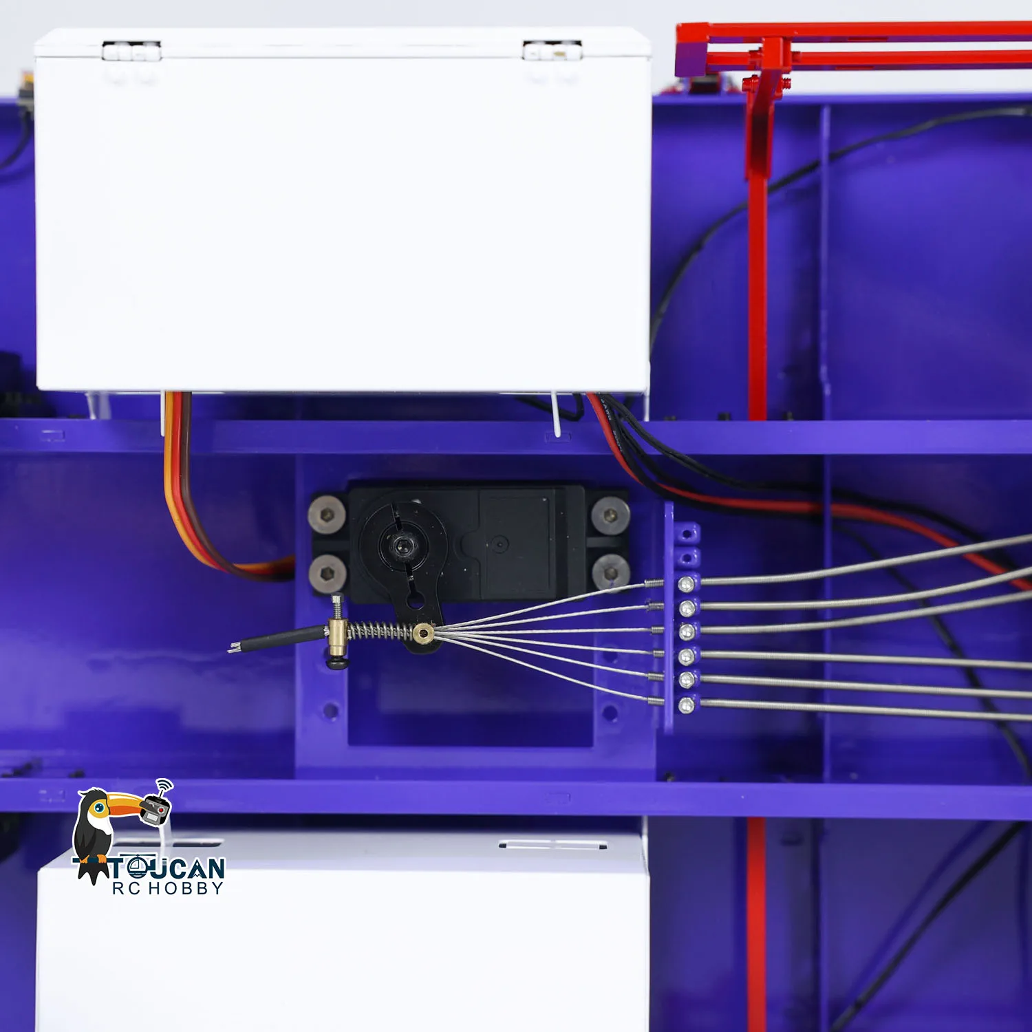 

1/14 3-осевой металлический полуприцеп для трактора с дистанционным управлением, радиоуправляемые самосвала с тормозными сервоприводами, ручные опорные ножки, игрушки
