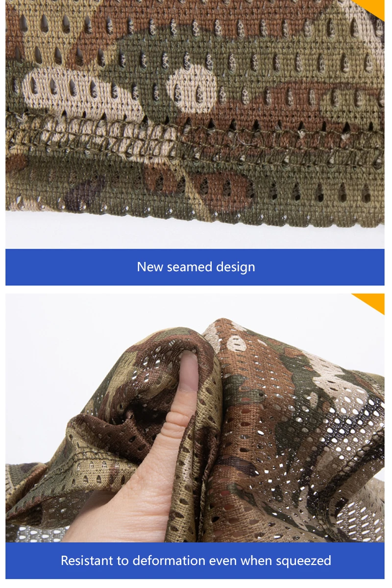 Atmungsaktiver, kühler Camo-Halswärmer, winddichter Mesh-Tubeschal, UV-Sonnenschutz für Radfahren, Wandern, Camping. – Detail 9