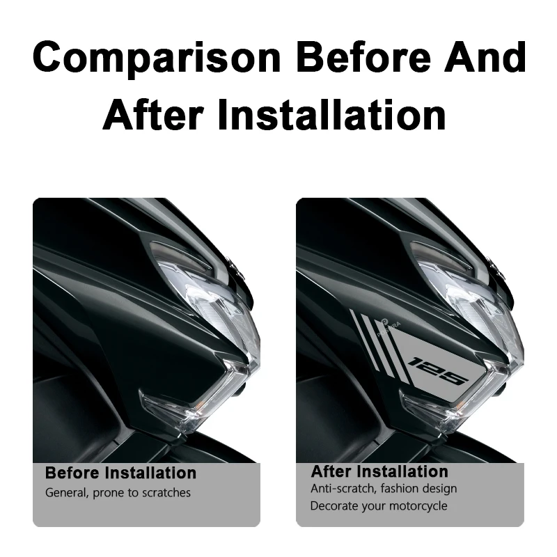POSFIRA Motorcycle Fairing Sticker Vinyl Decal for Suzuki Burgman Street 125 EX 2023 2024 2025 2026 Decoration Accessories