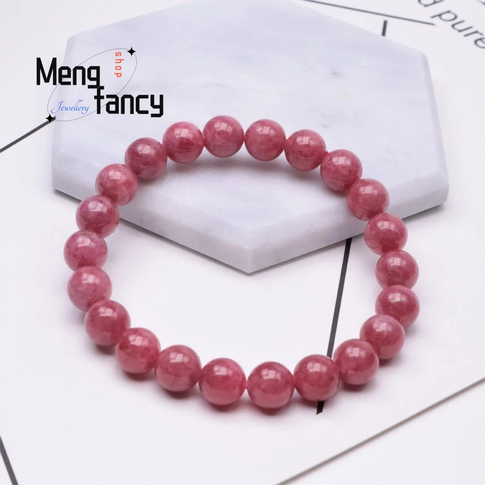 Natural Rose Stone Phyllite Simple Elegant High-grade Bracelet Exquisite Couple Fashion Jewelry Sexy Young Girls Holiday Gifts