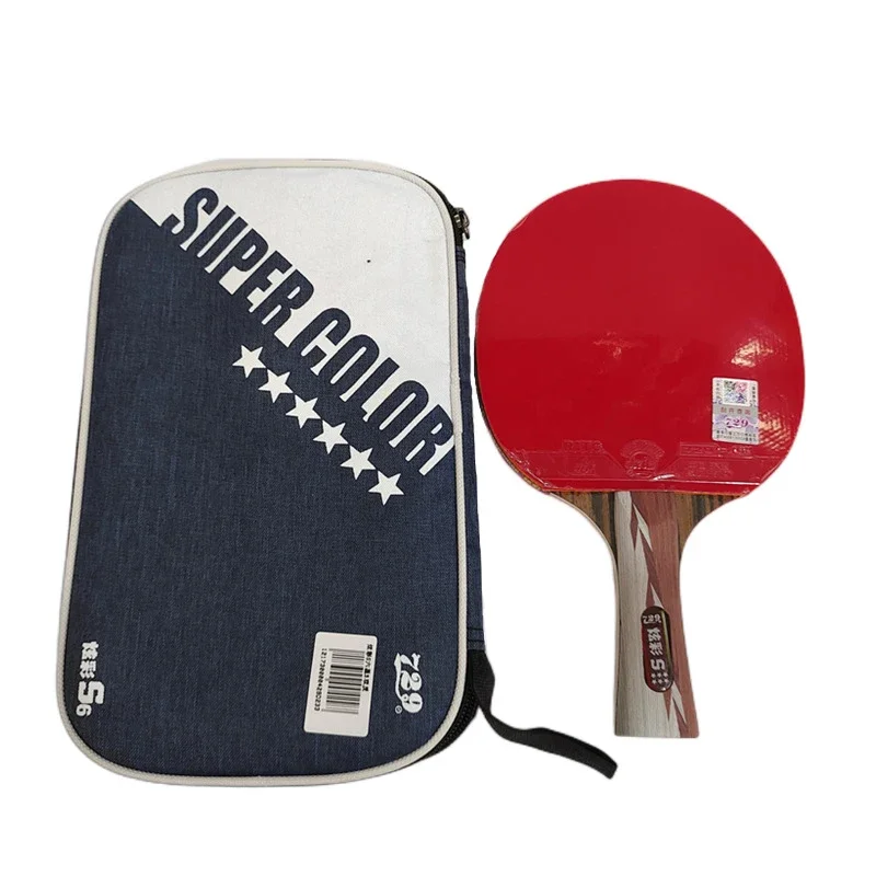 

729 Super Color 3/4/5/6 Stars Table Tennis Racket Professional Carbon Blade Ping Pong Racket Paddle High Elastic Rubber with Bag