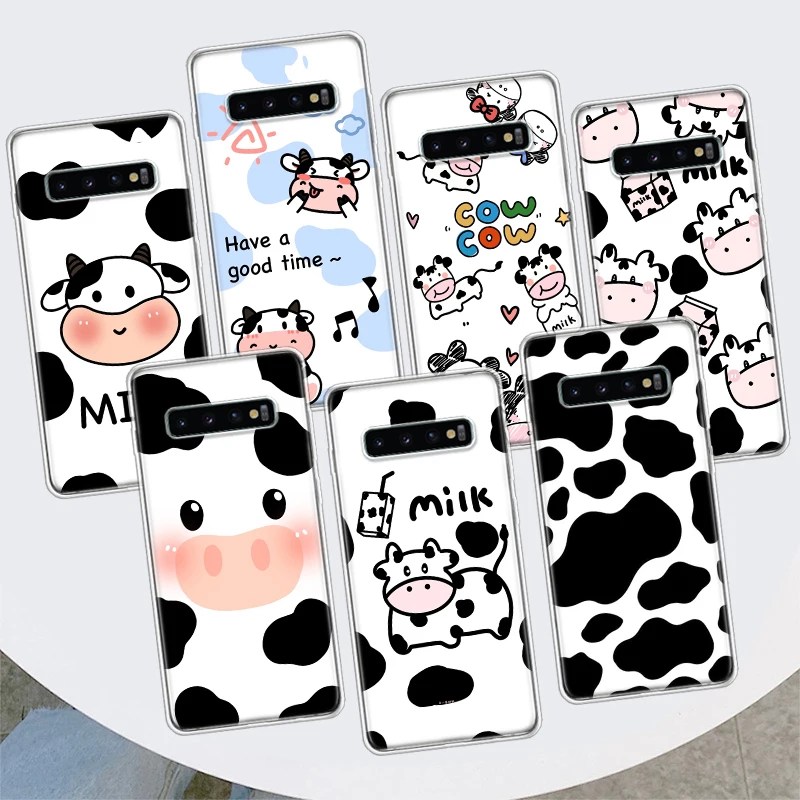 Dairy Cattle Cow Speckle Cute Phone Case For Samsung Galaxy M21 M12 M31S M32 M51 M52 Note 20 Ulte 10 Plus 9 8 J4 J6 + J8 M11 F52