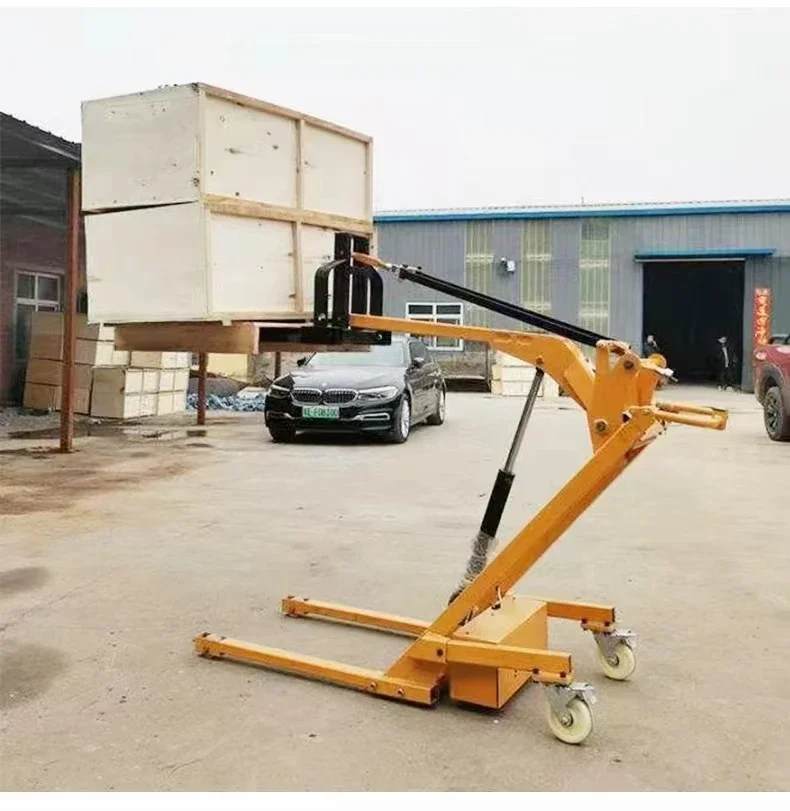 Mini portable electric articulated fork lift with 24v battery 500kg pallet loading truck forklift electric