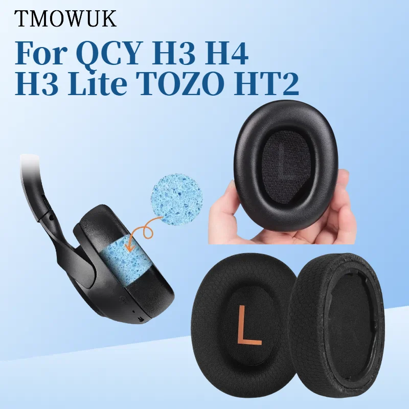 

이어 패드 Replacement Protein Ear Pads With buckle For QCY H3 H4 H3 Lite TOZO HT2 Headphones Soft Foam Ear Cushions High Quality