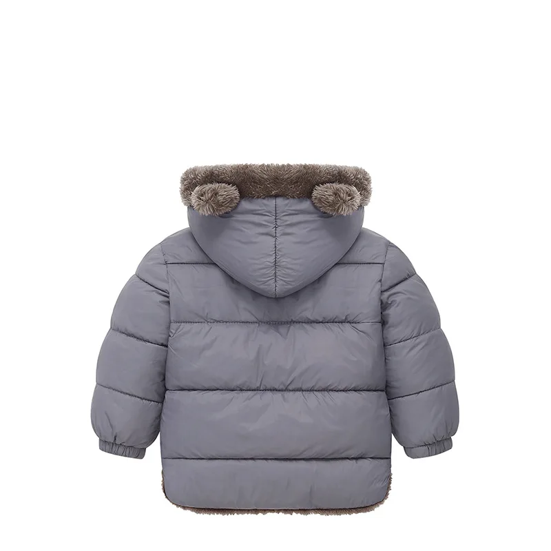 Kleinkind Jungen Mädchen Dicke Warme Kapuzenjacken 2026 Herbst Winter Baby Lammwollfutter Oberbekleidung Kinderkleidung Schneeanzug – Detail 14