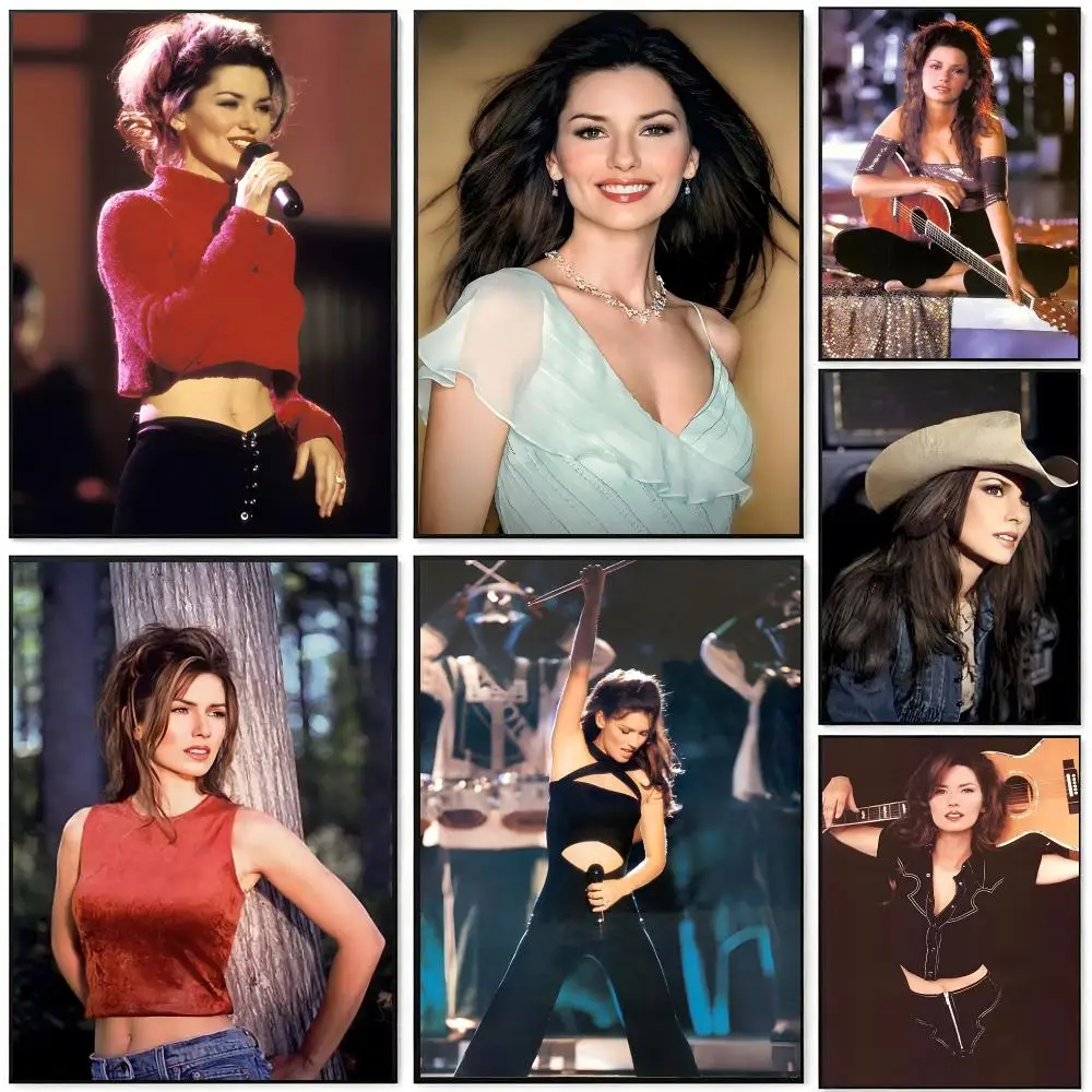 Shania Twain Poster HD Waterproof Self-Adhesive Wall Art – Multi-Scene Use, Top Gift Pick