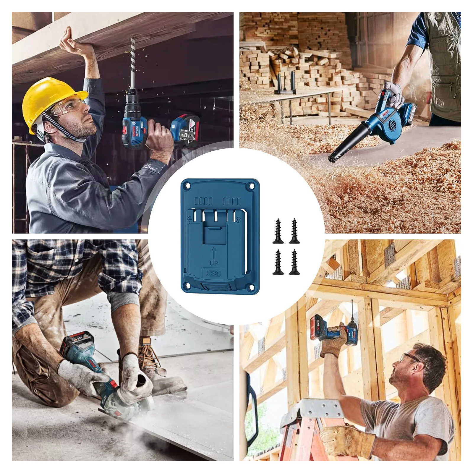 Für Dewalt/Milwaukee/Makita/Bosch/Ridgid/AEG 18V Akku-Werkzeughalter Wandmontage Werkzeughalterung Befestigungsvorrichtung Werkzeughalter – Detail 25