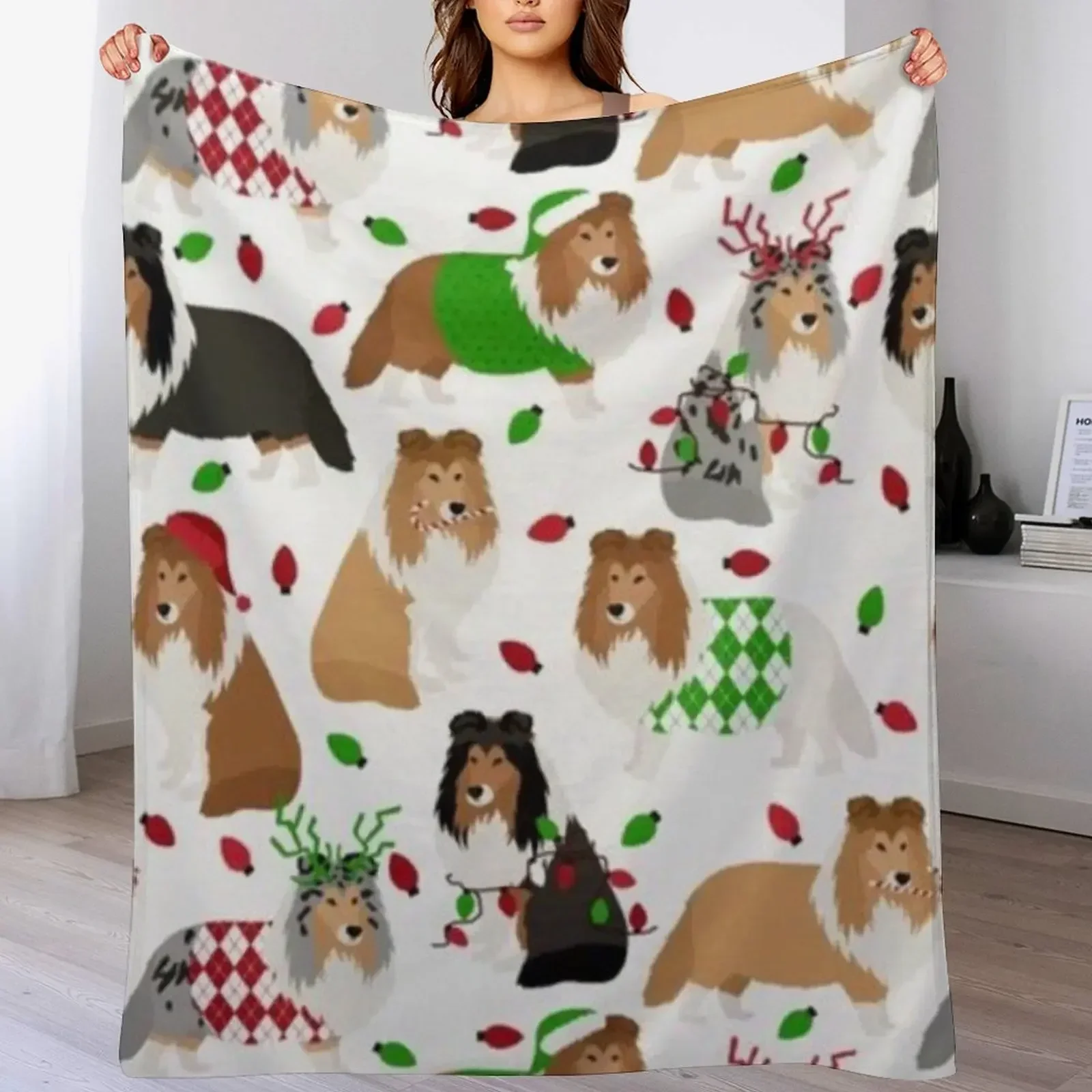 

SHELTIE Throw Blanket Warm Comfortable Blanket for Office Napping