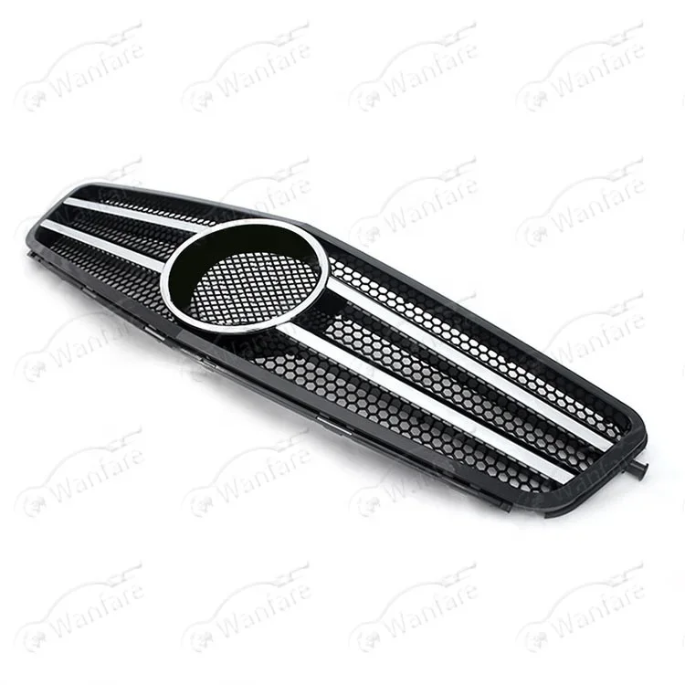 

AMG STYLE ABS GLOSSY FRONT BUMPER GRILL FOR 2007-2014 MERCEDES BENZ C CLASS W204 C200 C300