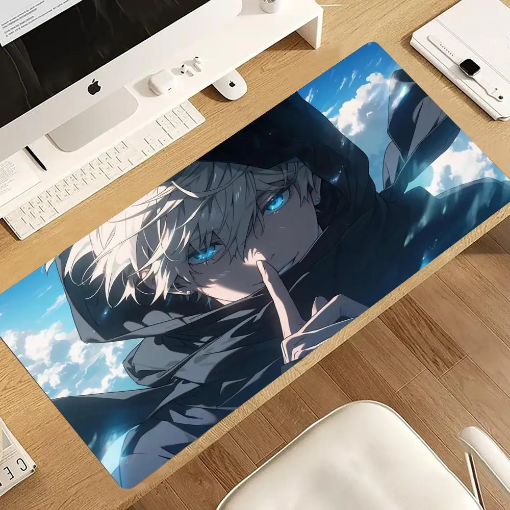 Gojo Satoru Mouse Pad Large Set Up Office Decor Gaming Decoration Carpet Desk Decorating Supplies Rug Keyboard Mat Desk Mats