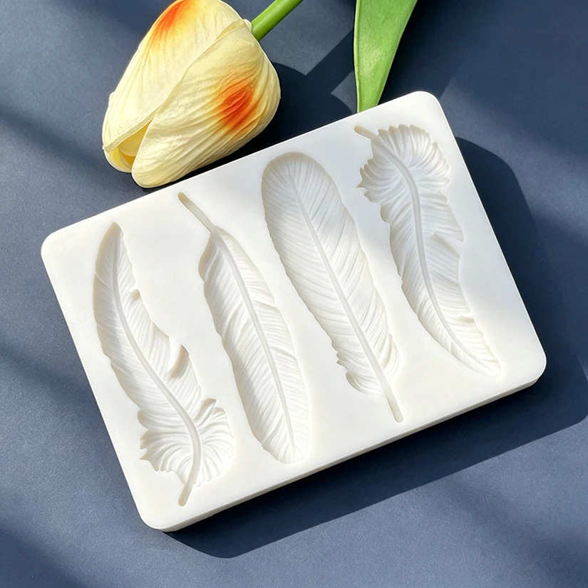 Feather Silicone Mold Sugarcraft Chocolate Cupcake Baking Mold Fondant Cake Decorating Tools - view 4