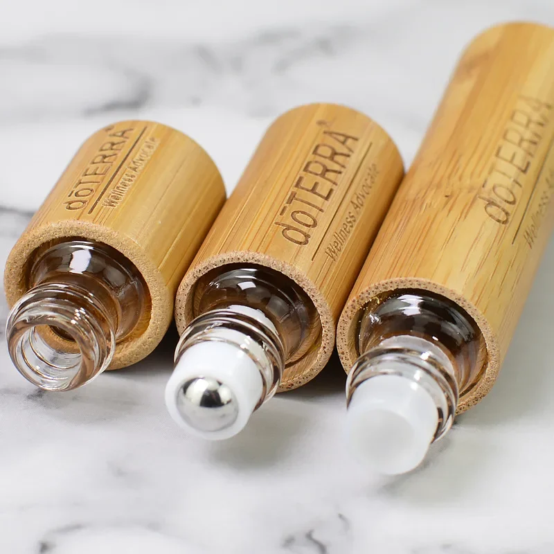 

Jade roll on perfume bamboo bottle eye cream container Aluminum Perfume Bottle Empty Refillable Spray Perfume Atomizers Bottles