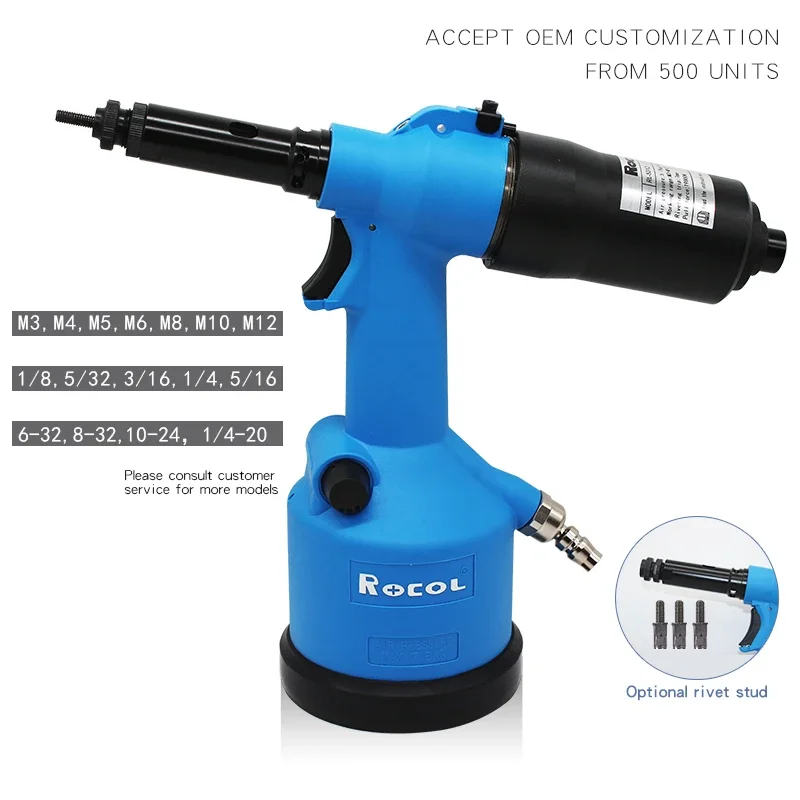 5312 Pneumatic Nut Rivet Tool Industrial Grade Low Maintenance Powerful Air Rivet Gun