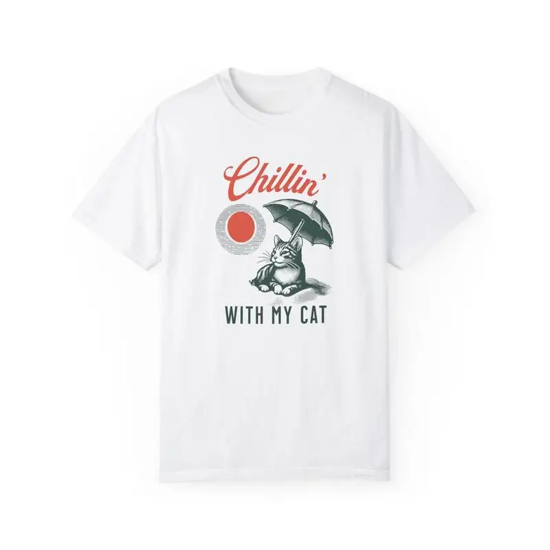 

Chillin' With My Cat Unisex T-Shirt, Casual Cat Lover Tee, Gift For Cat Owners, Fun Animal Shirt, Perfect For Gatherings, Everyd