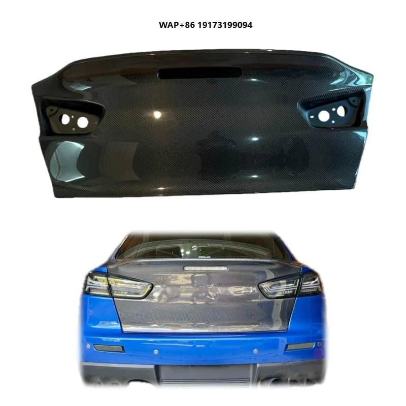 

For-Mitsubishi Lancer-EVO X Carbon Fiber Duck Tail Trunk Lid Replacement Carbon Fiber Duckbill Trunk