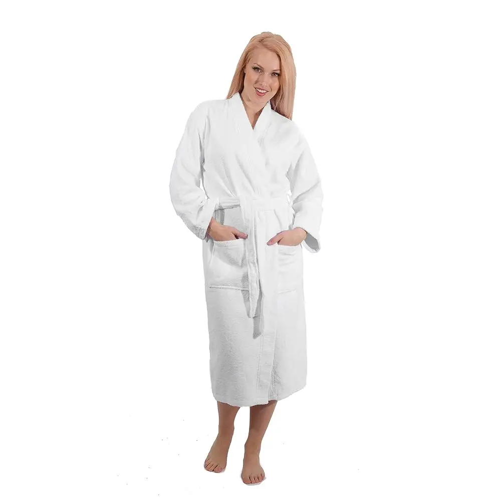 

- Kimono Robe for Men & Women - 100% Turkish Cotton Robe for Spa & Hotels, Absorbent & Comfy | (With & Without Hood)