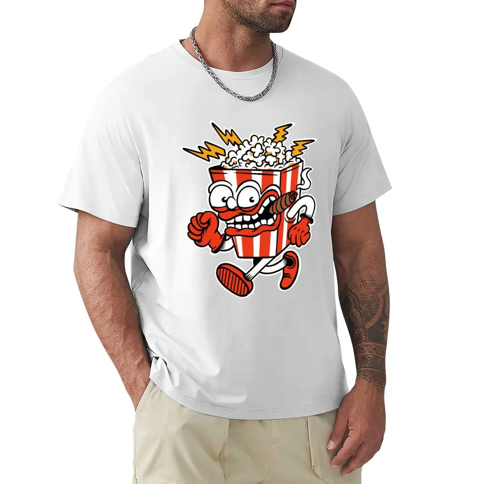 The Pop Corn Man - designed by Joe Tamponi T-Shirt plain funnys mens t shirts pack