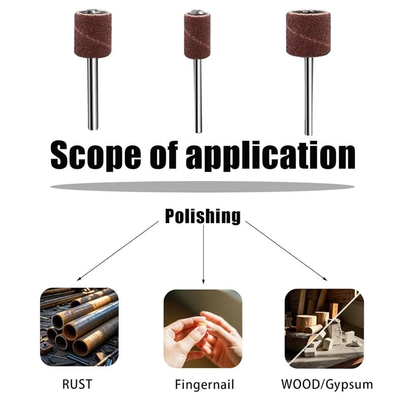 

ABZV-For Rotary Tool Set Sanding Drums 132 PCS Drum Sander Aluminum Oxide 120 Grit 120Pcs Sanding Sleeves